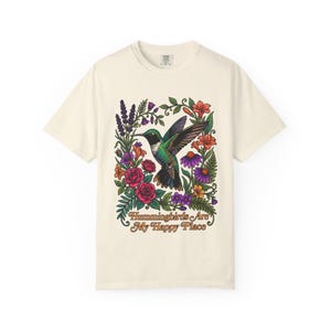 Hummingbird Shirt, Hummingbirds Are My Happy Place Tee, Bird Lover Gift image 8