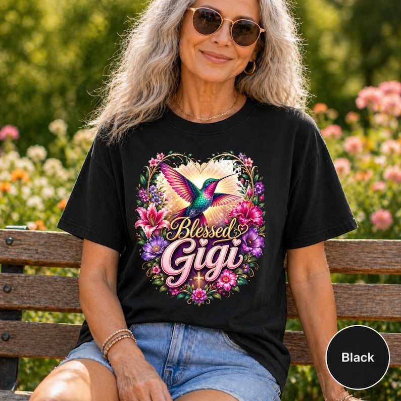 Blessed Gigi Christian Hummingbird Shirt