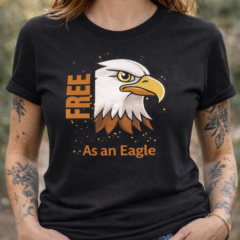 Free As an Eagle Shirt Bald Eagle Graphic Tee