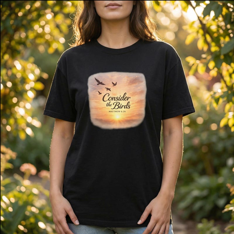 Consider the Birds Sunset Graphic T-Shirt