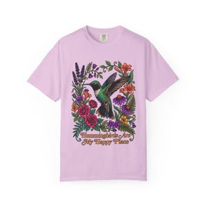 Hummingbird Shirt, Hummingbirds Are My Happy Place Tee, Bird Lover Gift image 14