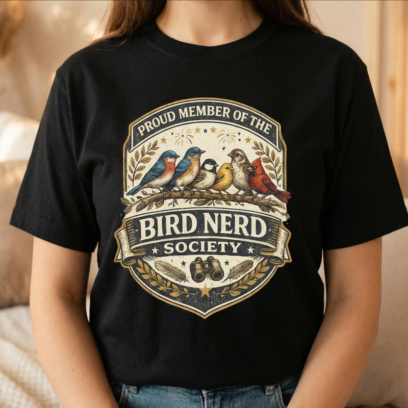 Vintage Bird Nerd Society Shirt Bird Watching Tee
