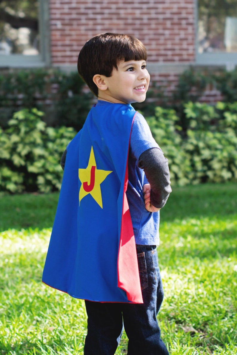 Custom Boy's Cape  Handmade and Reversible image 0