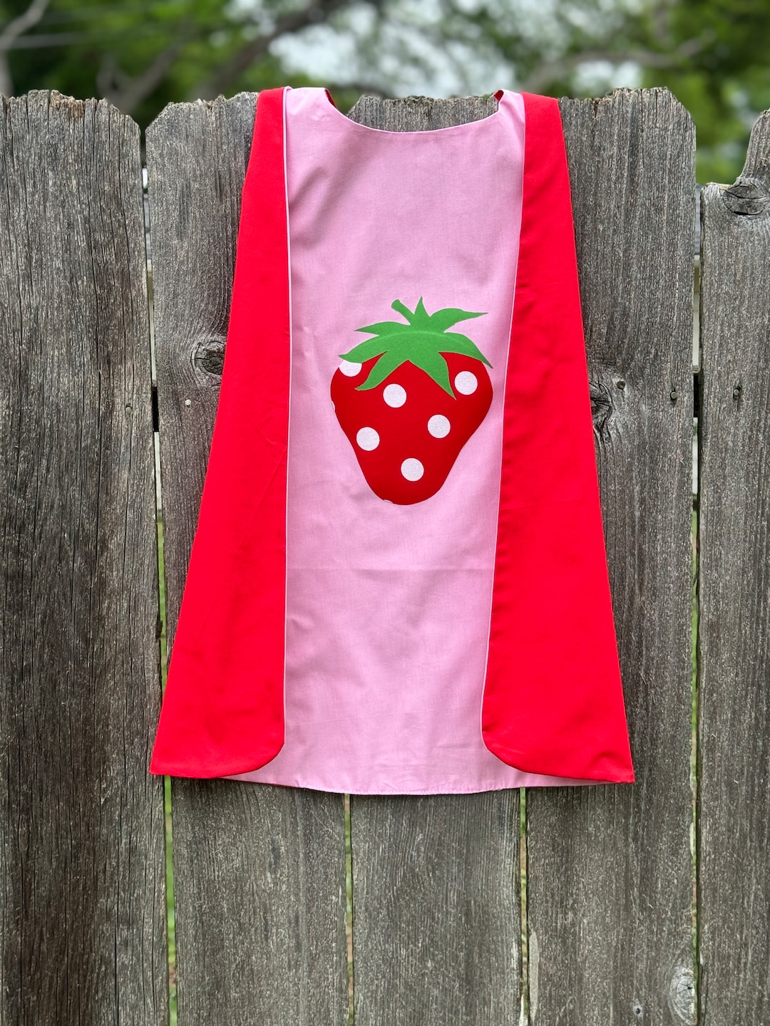 Strawberry Cape - Handmade and Reversible - Etsy