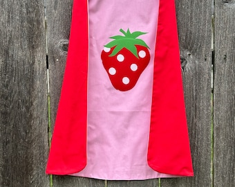 Custom Strawberry Cape - Handmade and Reversible