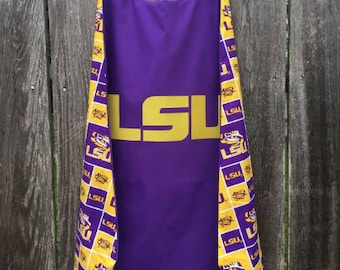 LSU Tigers Cape - Handmade and Reversible