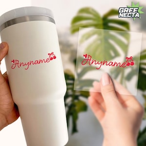 Cherry Name Stickers - Etsy
