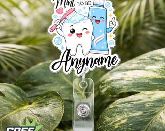 Bobine personnalisée de badge nominatif de dentiste hygiéniste, bobines personnalisées de badge nominatif de dent dentaire pince crocodile, cadeau clip ceinture pour infirmière, médecin