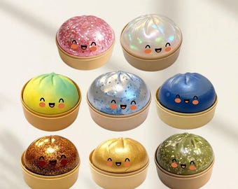 Virale Tiktok Dumpling Squishies Toy, Glitter Dumplings Stressballen Fidget Sensory Toy, Knijpspeelgoed Angst Relief Fidget Toy