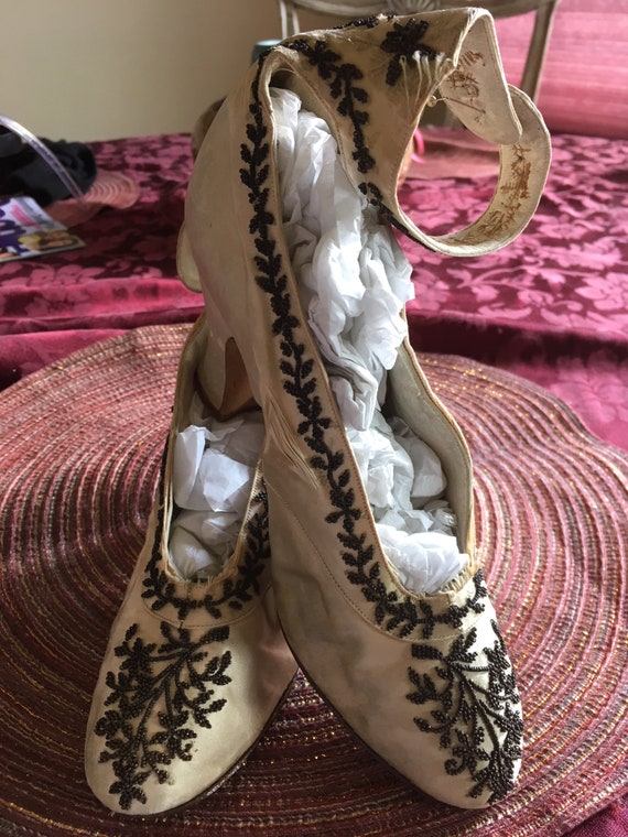 Spectacular Beaded Silk Wedding Shoes