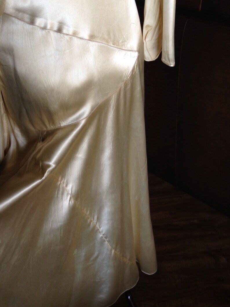 Stunning Art Deco Silk Satin Wedding Gown - Etsy