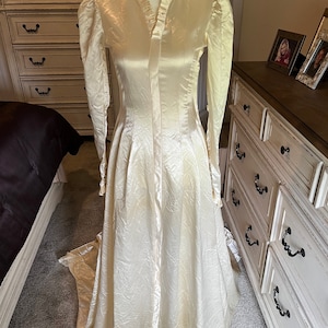 Marvelous 1930s Couture Satin Wedding Gown