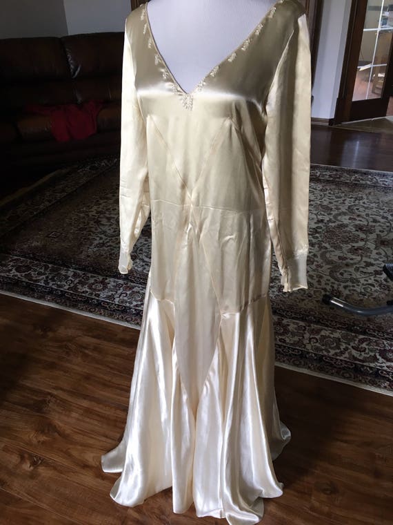 Glorious 1930s Silk Wedding Gown Etsy