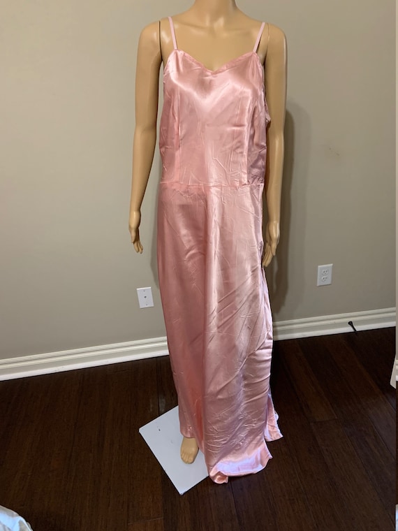 Stunning 1930s Pink Satin Slip Dress