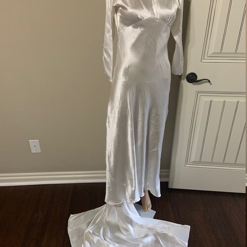 Fantastic 1930s Satin Wedding Gown - Etsy