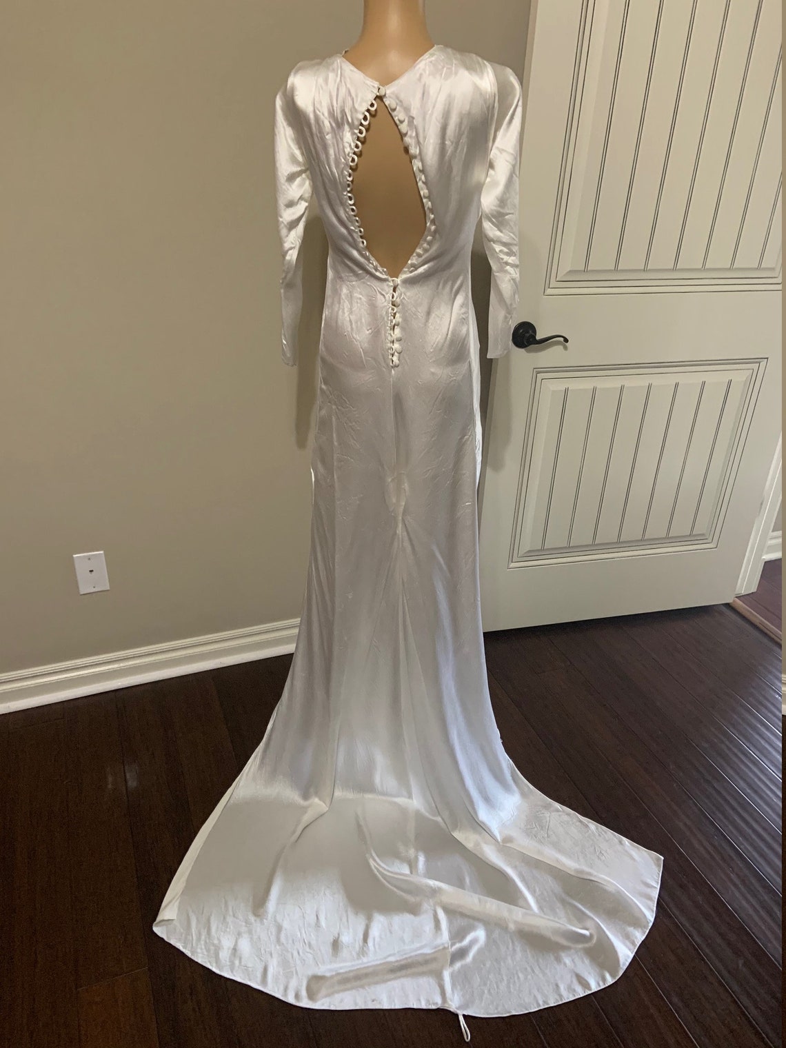 Fantastic 1930s Satin Wedding Gown - Etsy