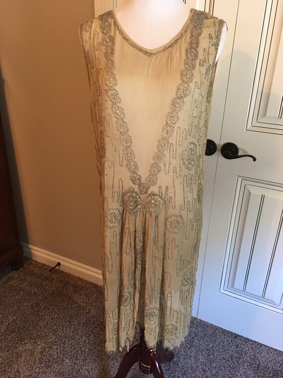 Stunning 1920s Beaded Flapper Dress
