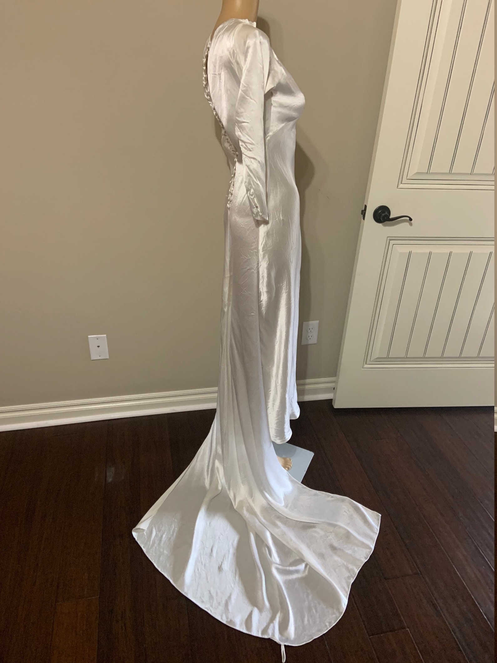 Fantastic 1930s Satin Wedding Gown - Etsy