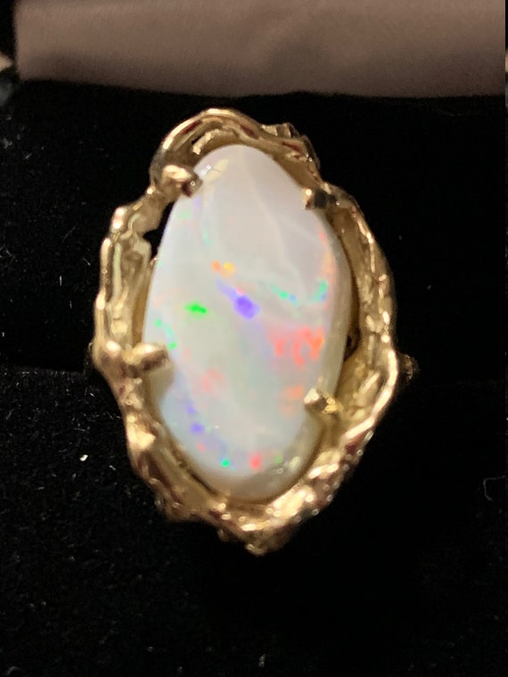 Vintage 14K Fire Opal Ring