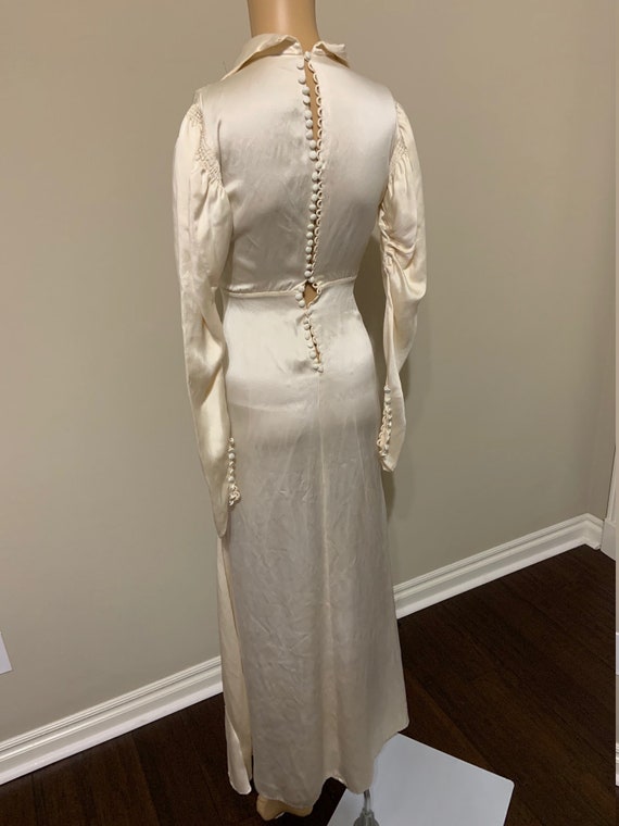 Spectacular 1930s Silk Wedding Gown and Detachabl… - image 8