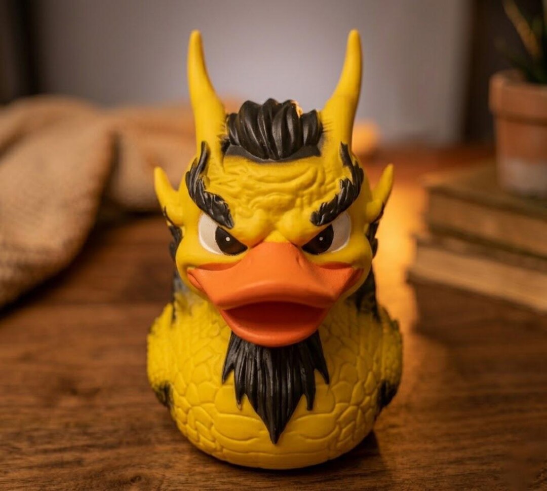 Unique Dragon Rubber Duck Figurine Mythical Creature Bath Toy ...