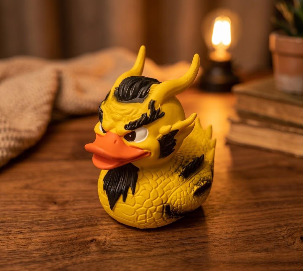 Unique Dragon Rubber Duck Figurine Mythical Creature Bath Toy ...