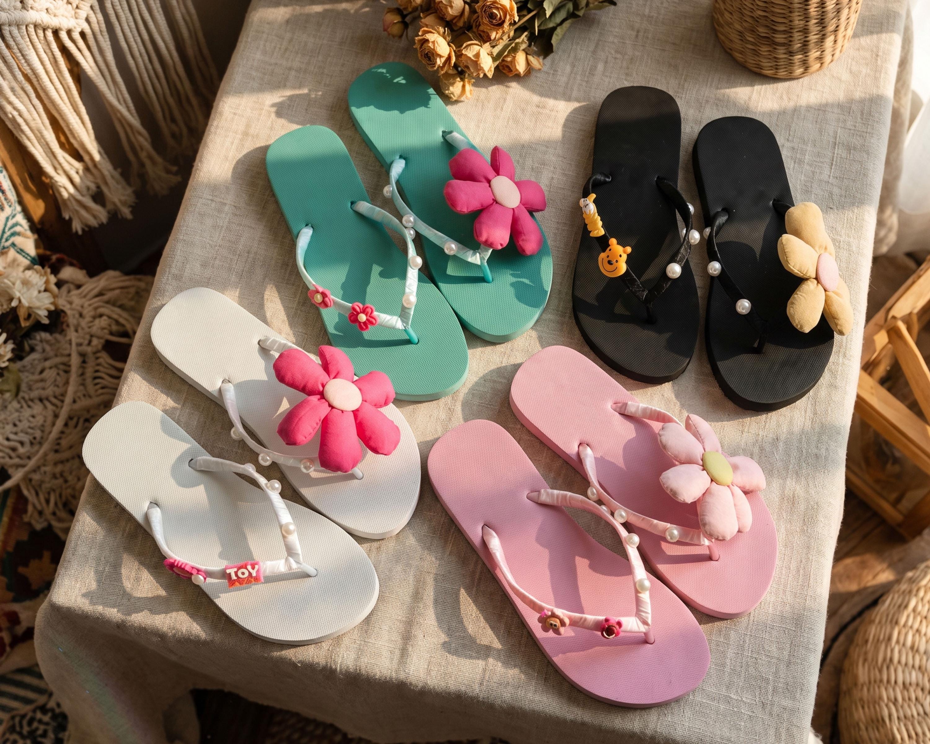 Y2k Flower Sandals - Etsy display picture 1