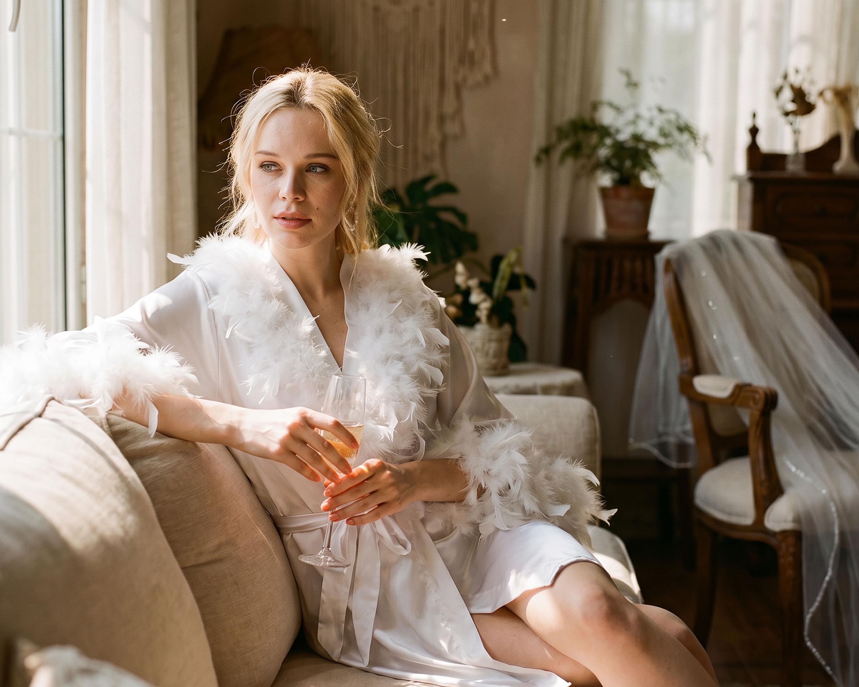 Champagne Silk Robe - Etsy