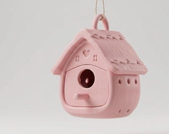 Mini Spatz Vogelhaus 3D STL Modell für den 3D-Druck | Dekoratives Nistkasten-Design