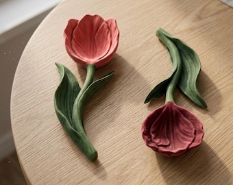 Tulip Löffel Dekor 3D STL-Datei für den 3D-Druck | Blumen Küchen Utensilien Halter