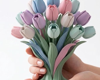 Tulip Flower 3D STL Model | Decorative Floral Print File