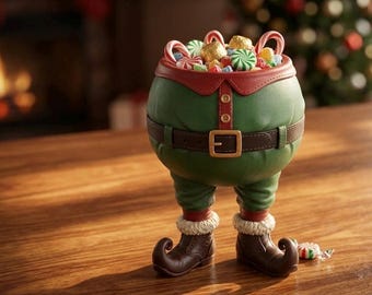 Weihnachtsbonbonhalter 3D STL Modell - Festliche druckbare Süßigkeitenschale für die Weihnachtsdekoration