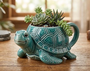 Schildkröte Pflanzbecher 3D STL-Datei - Tier Sukkulenten Topf Design (persönlicher Gebrauch)