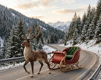 Weihnachten Hirsch Geschenk 3D STL Modell - Festliche Rentier Dekoration für den 3D-Druck