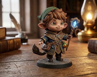 Fantasy Boy Adventurer 3D STL Model - Stilisierte Miniaturfigur zum Ausdrucken