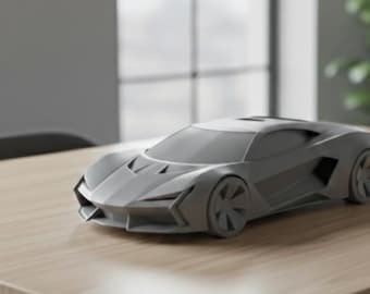 Hochdetaillierte Sportwagen-STL-Datei für den 3D-Druck - Druckbares Fahrzeugmodell zum Herunterladen