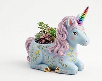 Unicorn Planter STL - 3D druckbares Blumentopfmodell, skurriles Wohndekor