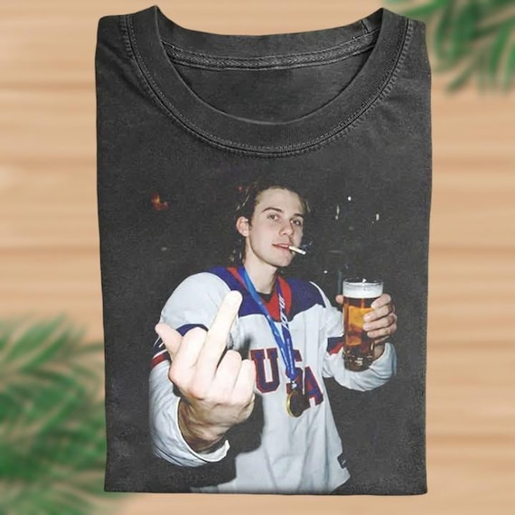 Jack Hughes USA Hockey Graphic Tee, Patriotic Fan Comfort Colors Shirt