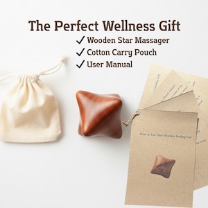 Handcrafted Teak Wood Star Massager | Deep Tissue Trigger Point Tool