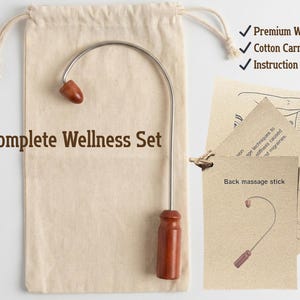 Handgemaakte Thaise massagehaak | Ergonomisch houten triggerpunt-stimulator, hulpmiddel voor rugverlichting