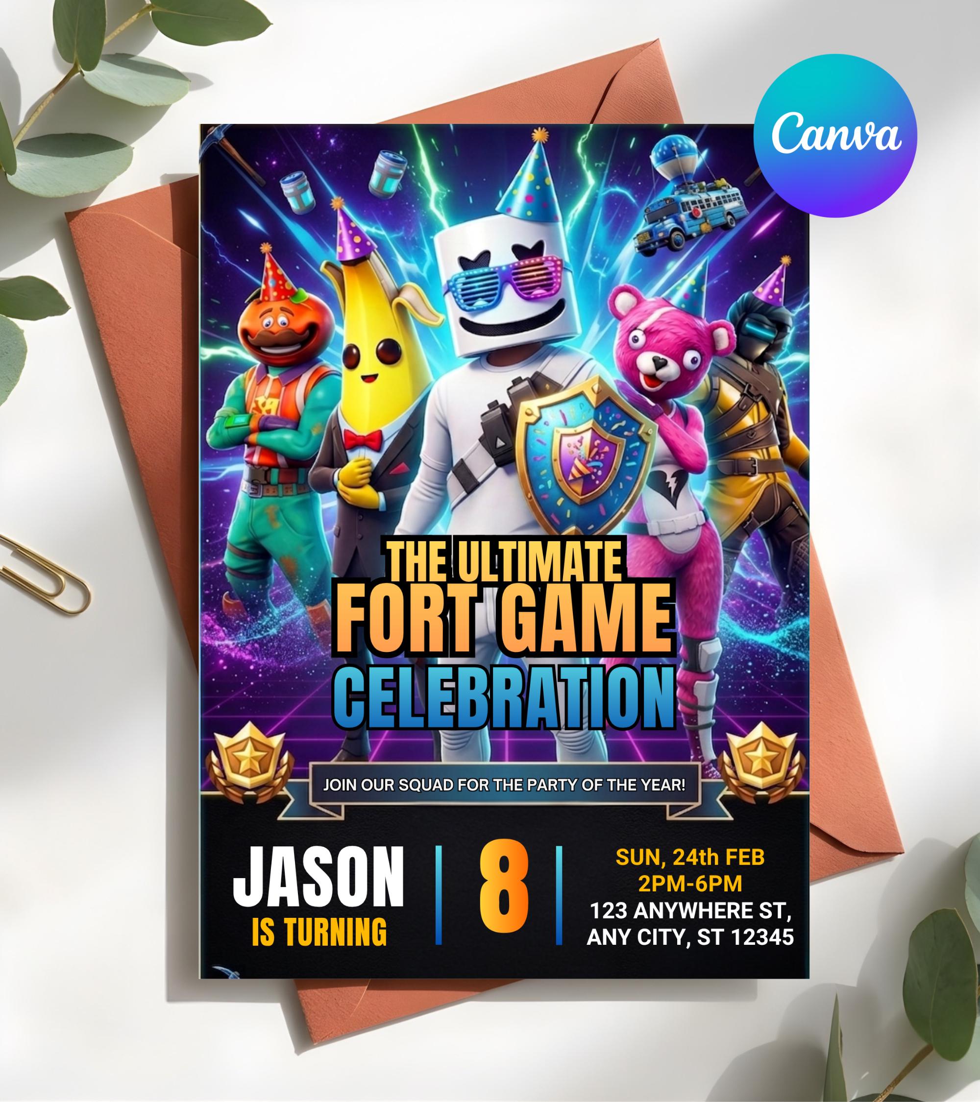 Fortnight Birthday Card - Etsy