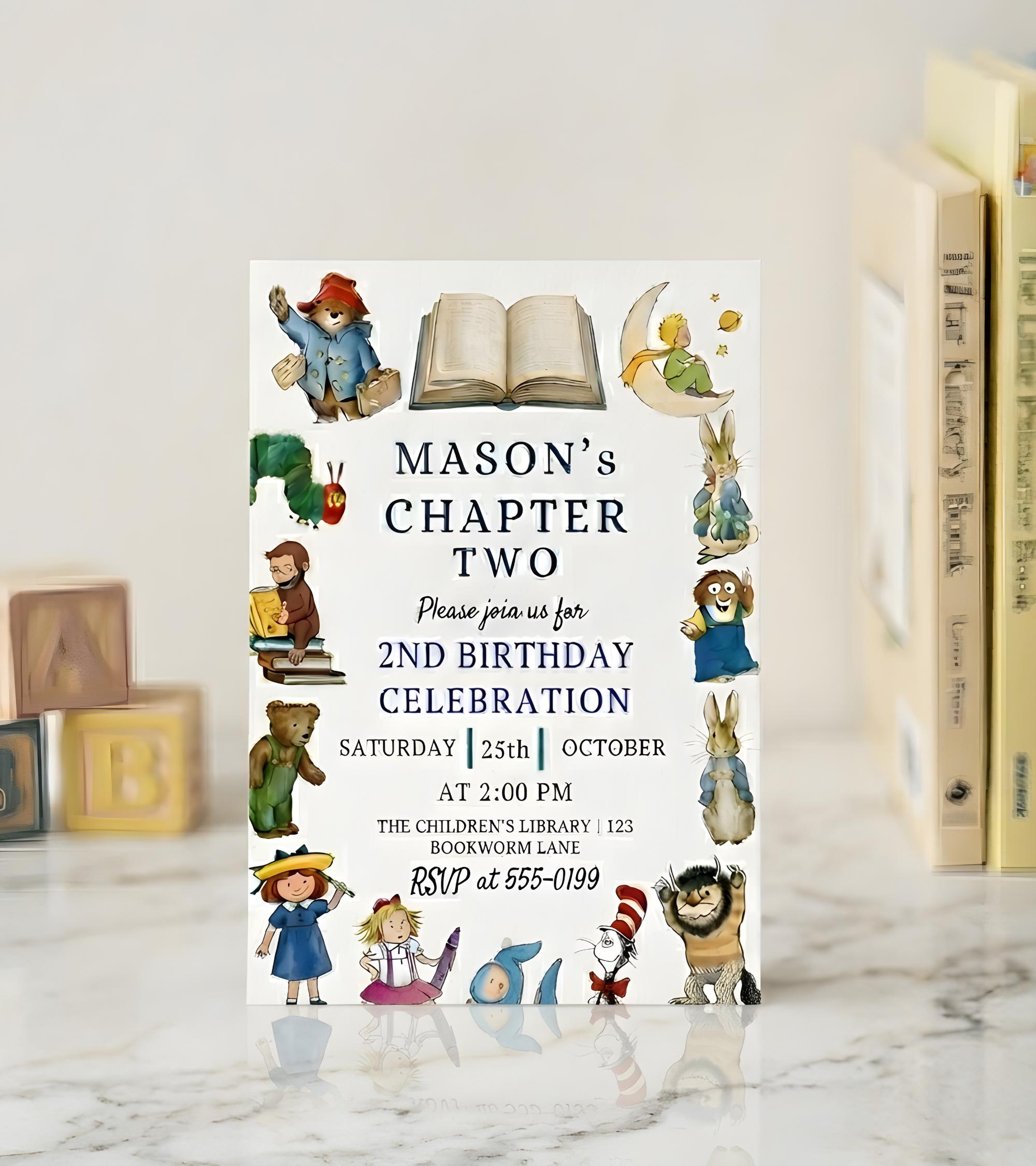 Editable Storybook Birthday Invitation, Little Golden Book Canva ...
