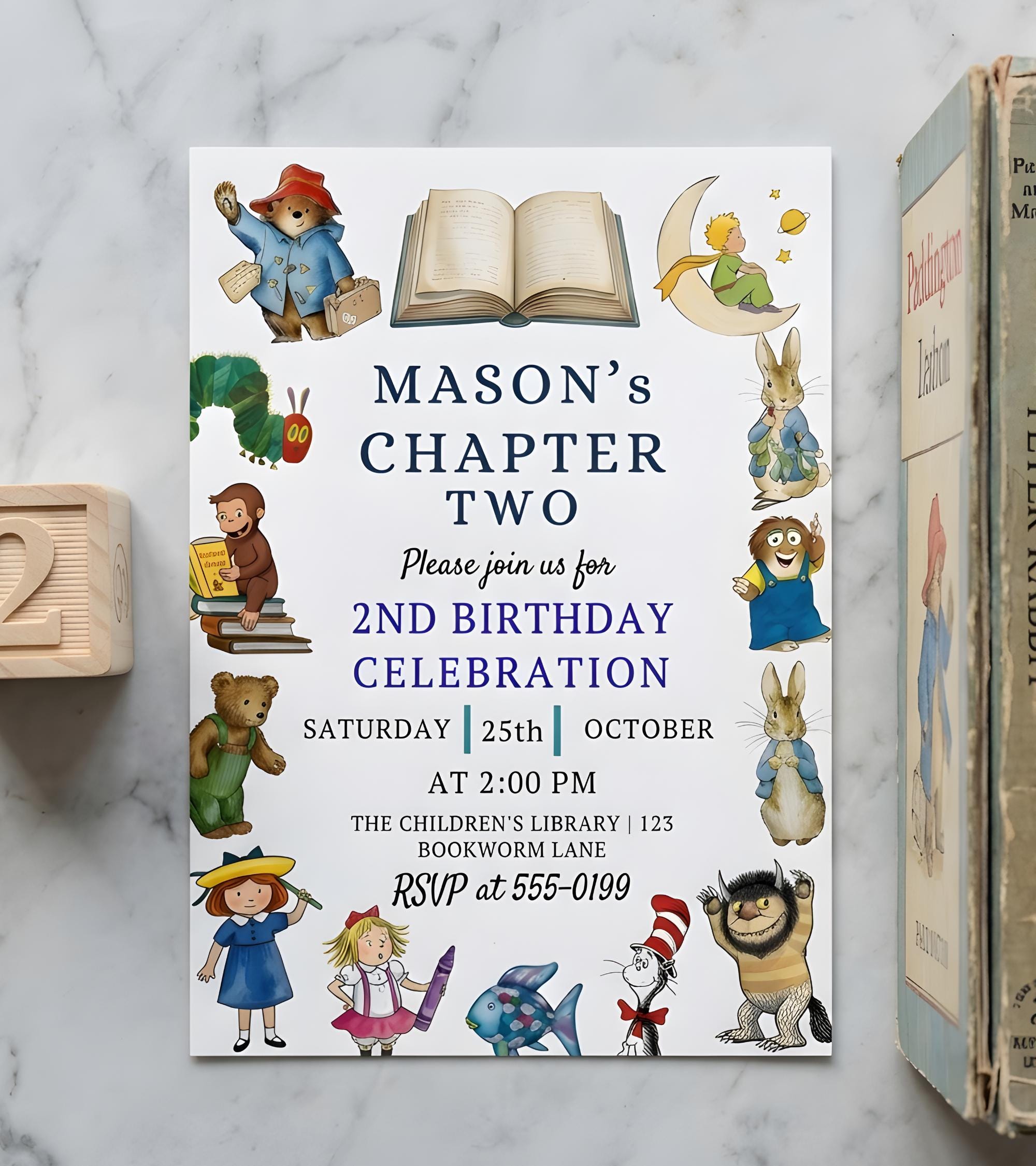 Editable Storybook Birthday Invitation, Little Golden Book Canva ...