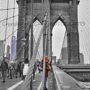 Woman on Bridge II, Brooklyn Bridge