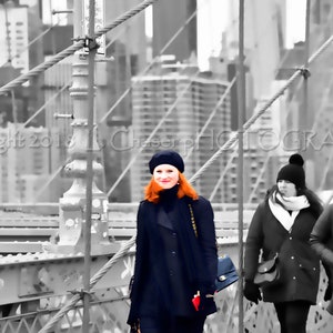 Woman on Bridge, Brooklyn Bridge