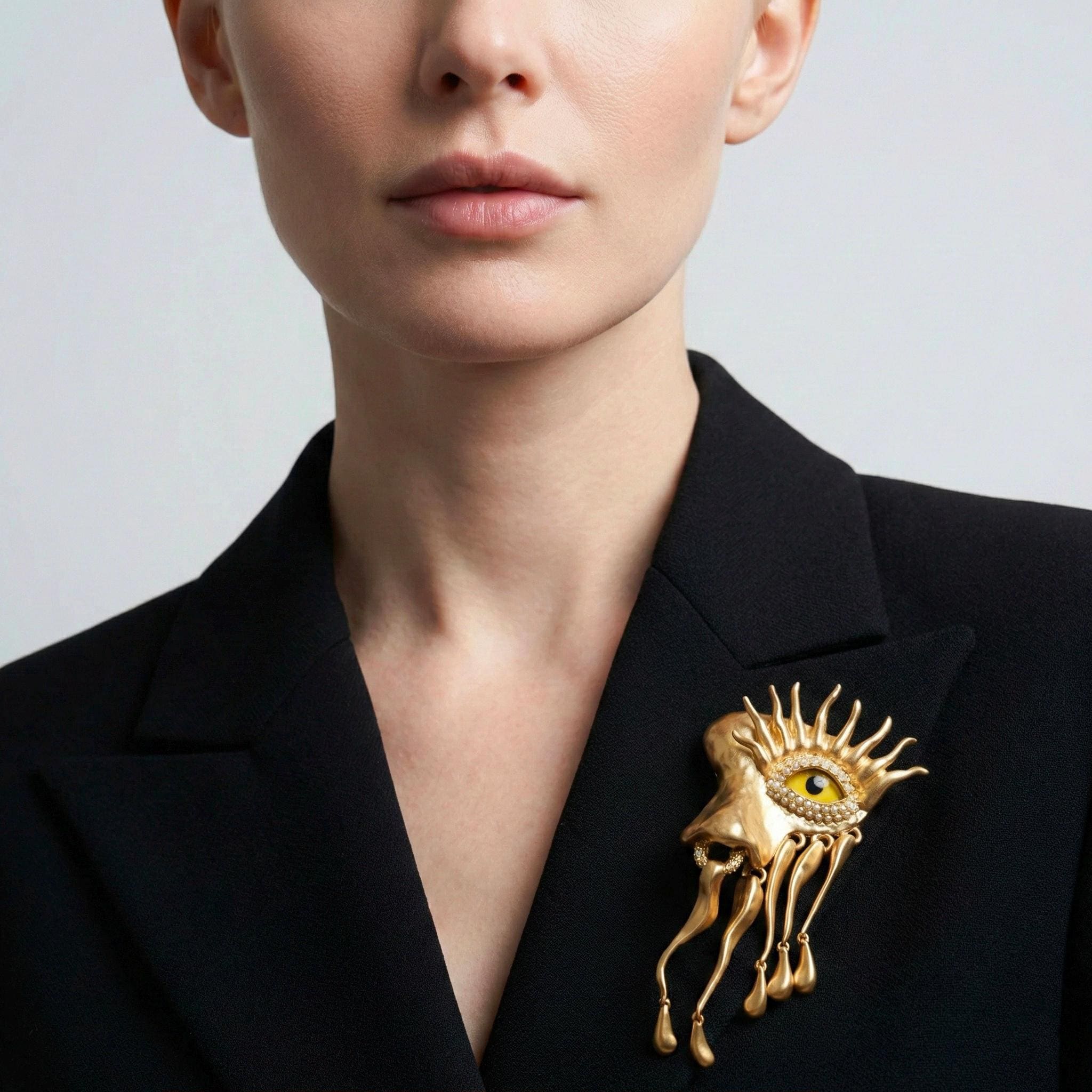 Abstract Face Brooch - Etsy display picture 3