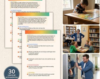 Executive Function & Inferencing Worksheets | Speech Therapy Printable | 30 Picture Scenarios PDF