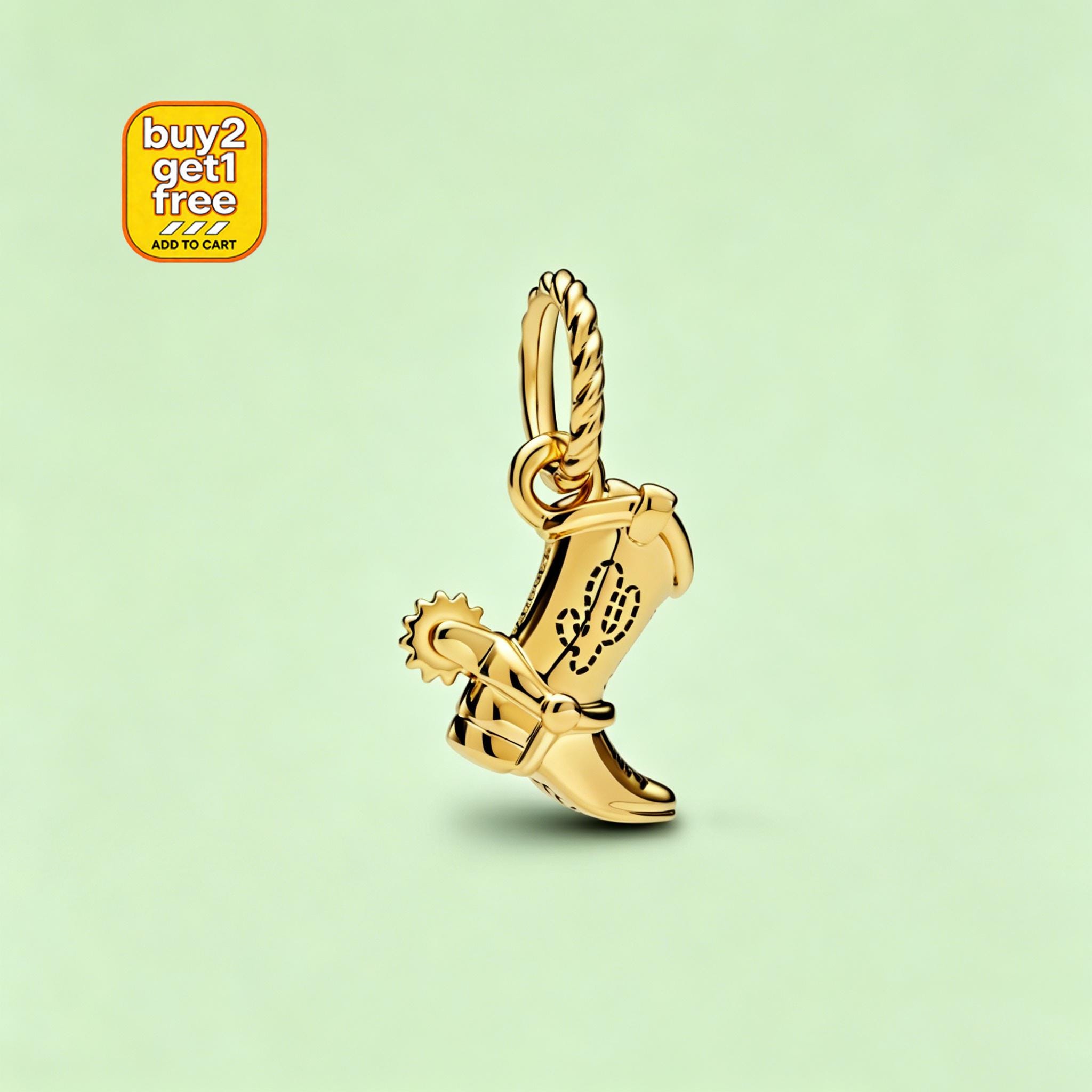 Pixar Toy Story Cowboy Boot Dangle Charm for Bracelet or Necklace