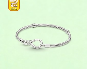 Bransoletka Moments Infinity Knot Snake Chain, srebro próby 925