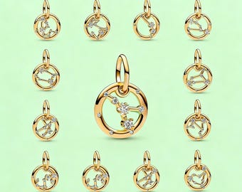 Biżuteria z motywem znaku zodiaku, prezent, odważny nastrój, europejskie dopasowanie, kompatybilna z Pandorą, bransoletka Pandora